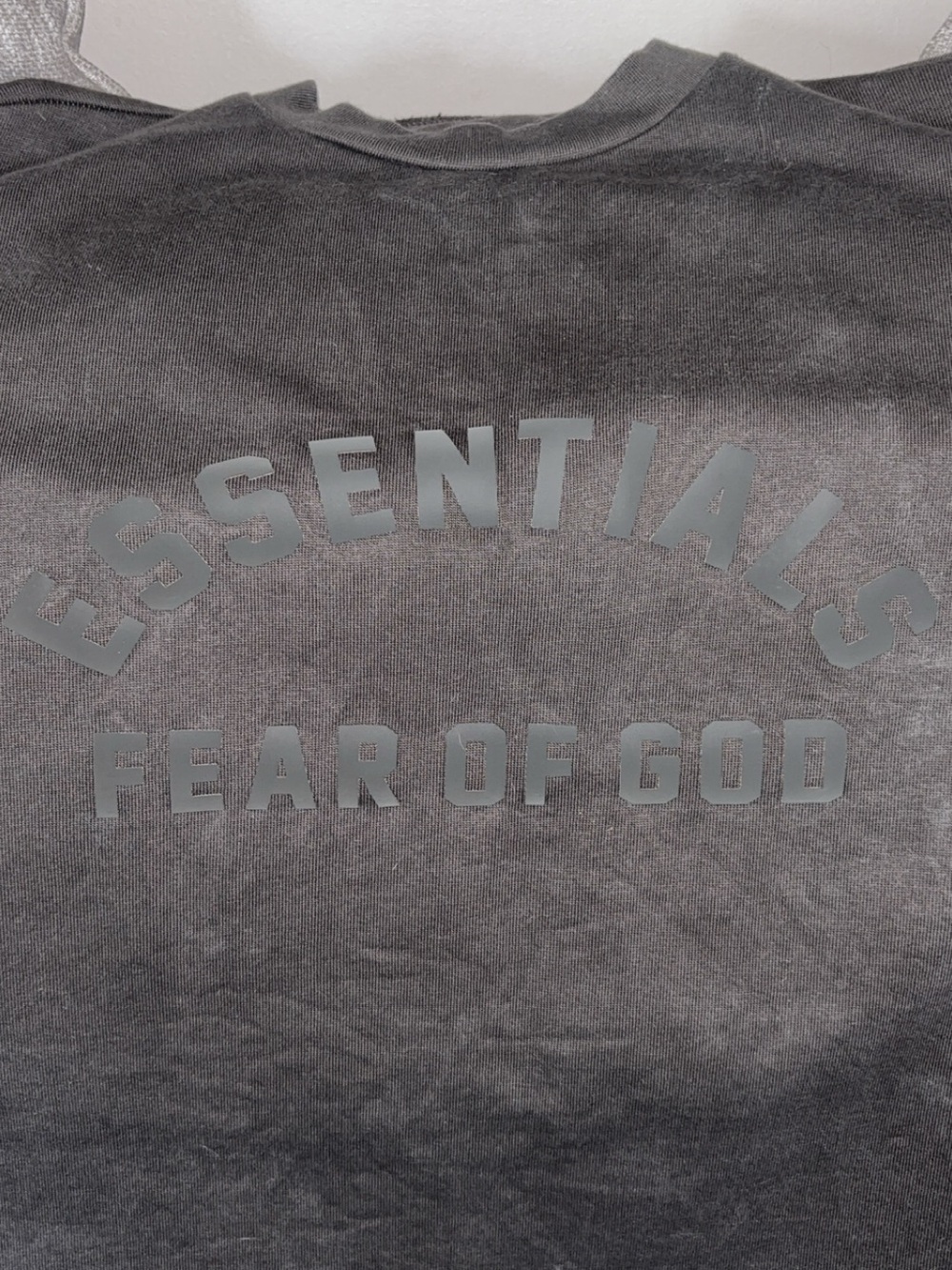 Fear of God Essentials Short Sleeve Tee in Washed Gray